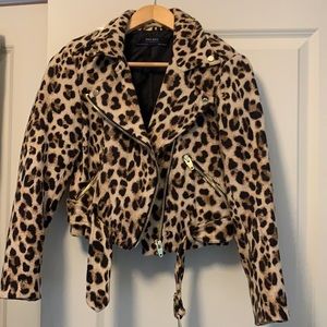 Zara Leopard Moto Jacket